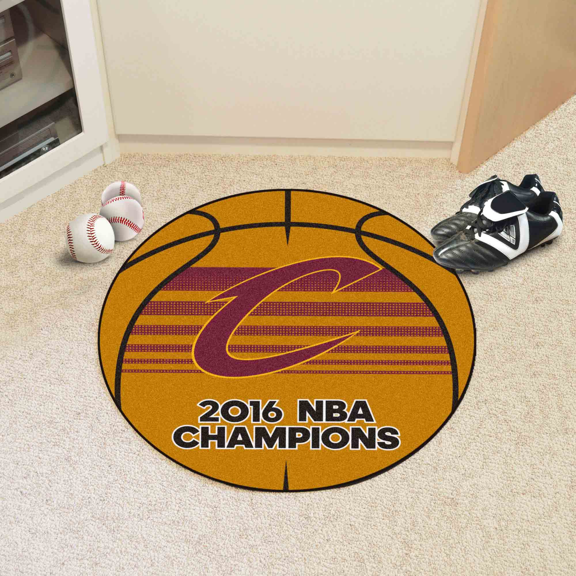 Cleveland Cavaliers 2016 NBA Champions Basketball Rug - 27in. Diameter - Cleveland Cavaliers