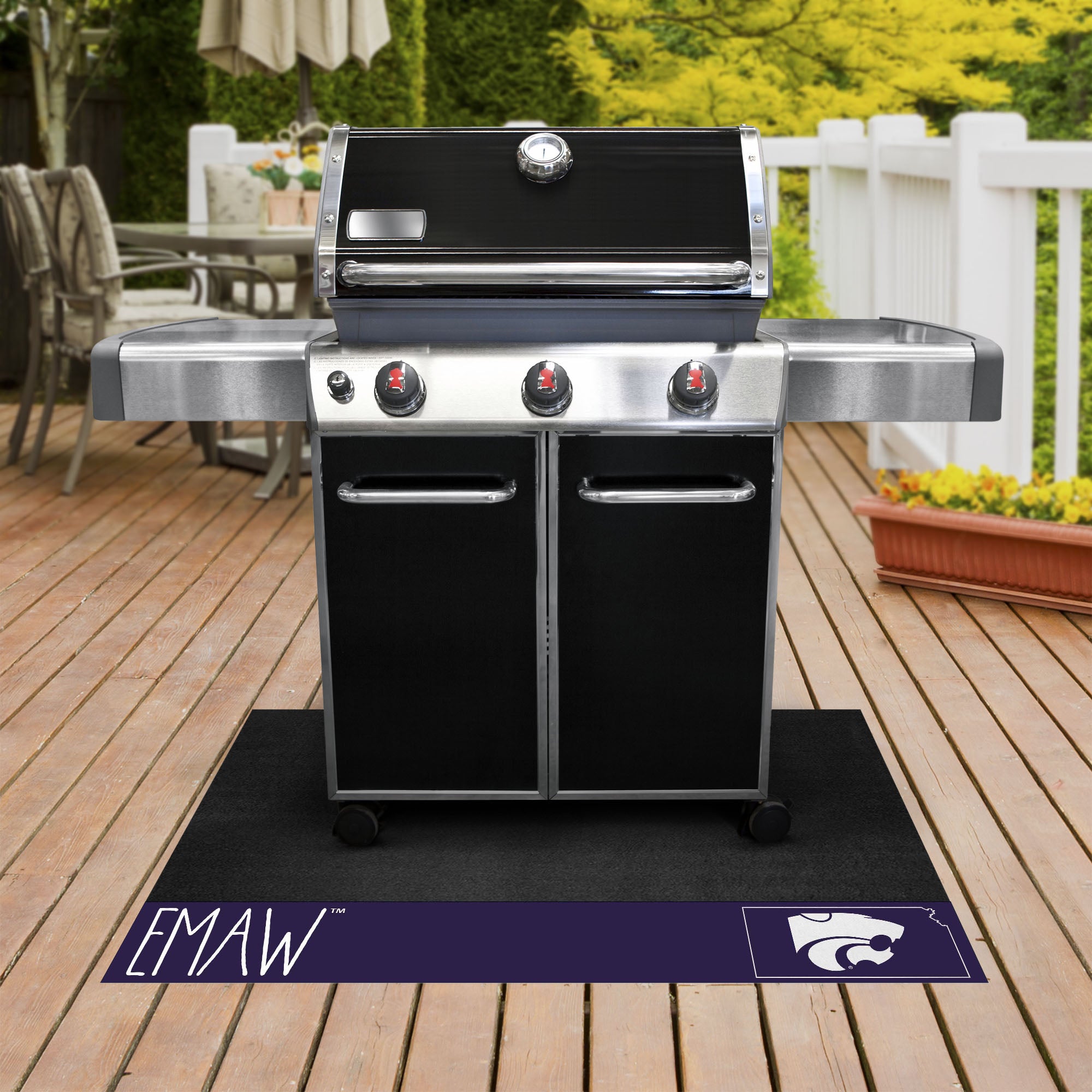 Kansas State Wildcats Southern Style Vinyl Grill Mat - 26in. x 42in. - Kansas State