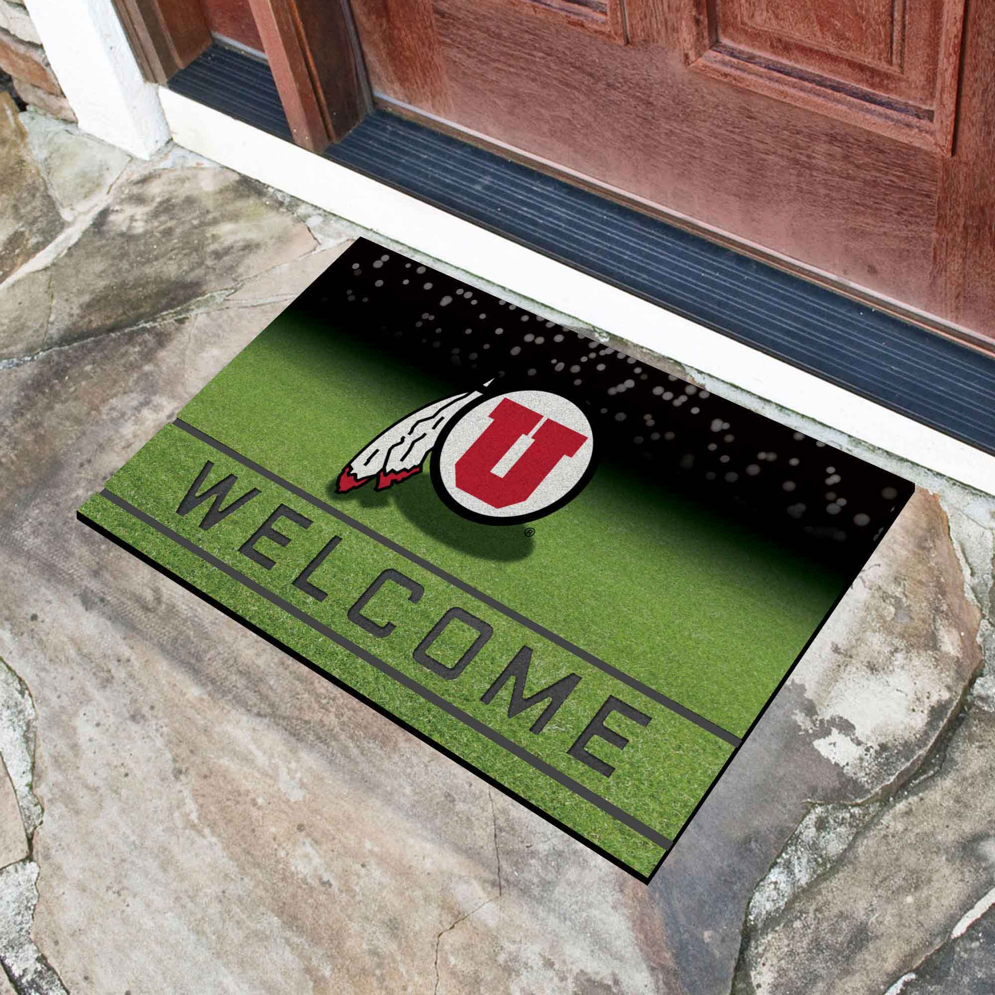 Utah Utes Rubber Door Mat - 18in. x 30in.