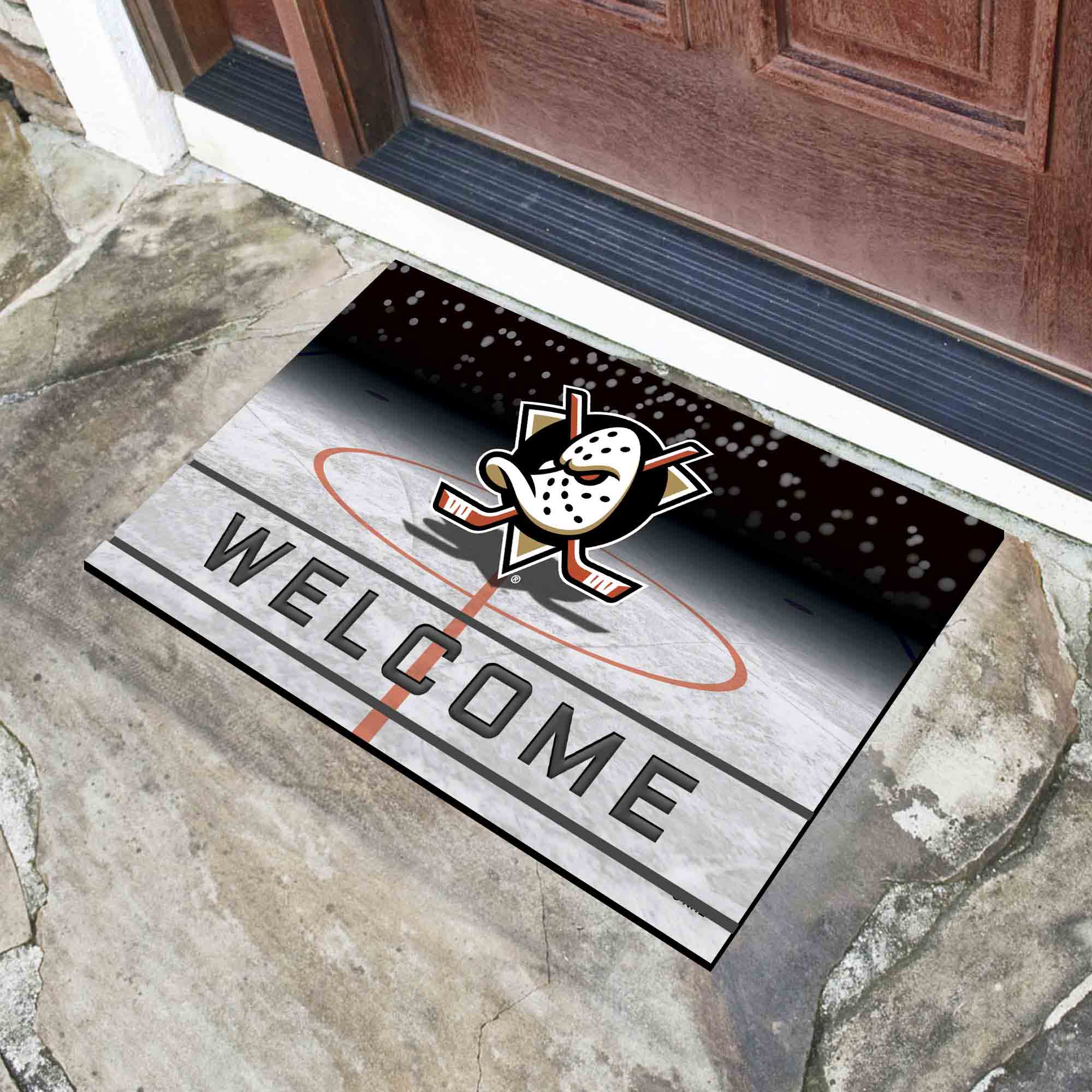 Anaheim Ducks Rubber Door Mat - 18in. x 30in. - Anaheim Ducks