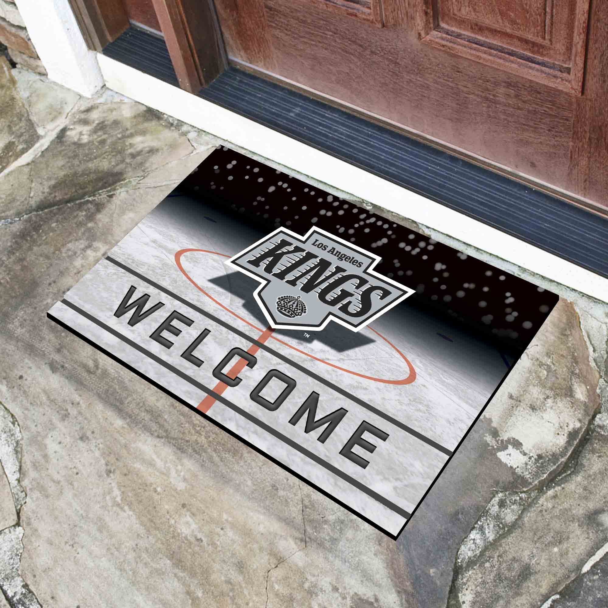 Los Angeles Kings Rubber Door Mat - 18in. x 30in. - Los Angeles Kings