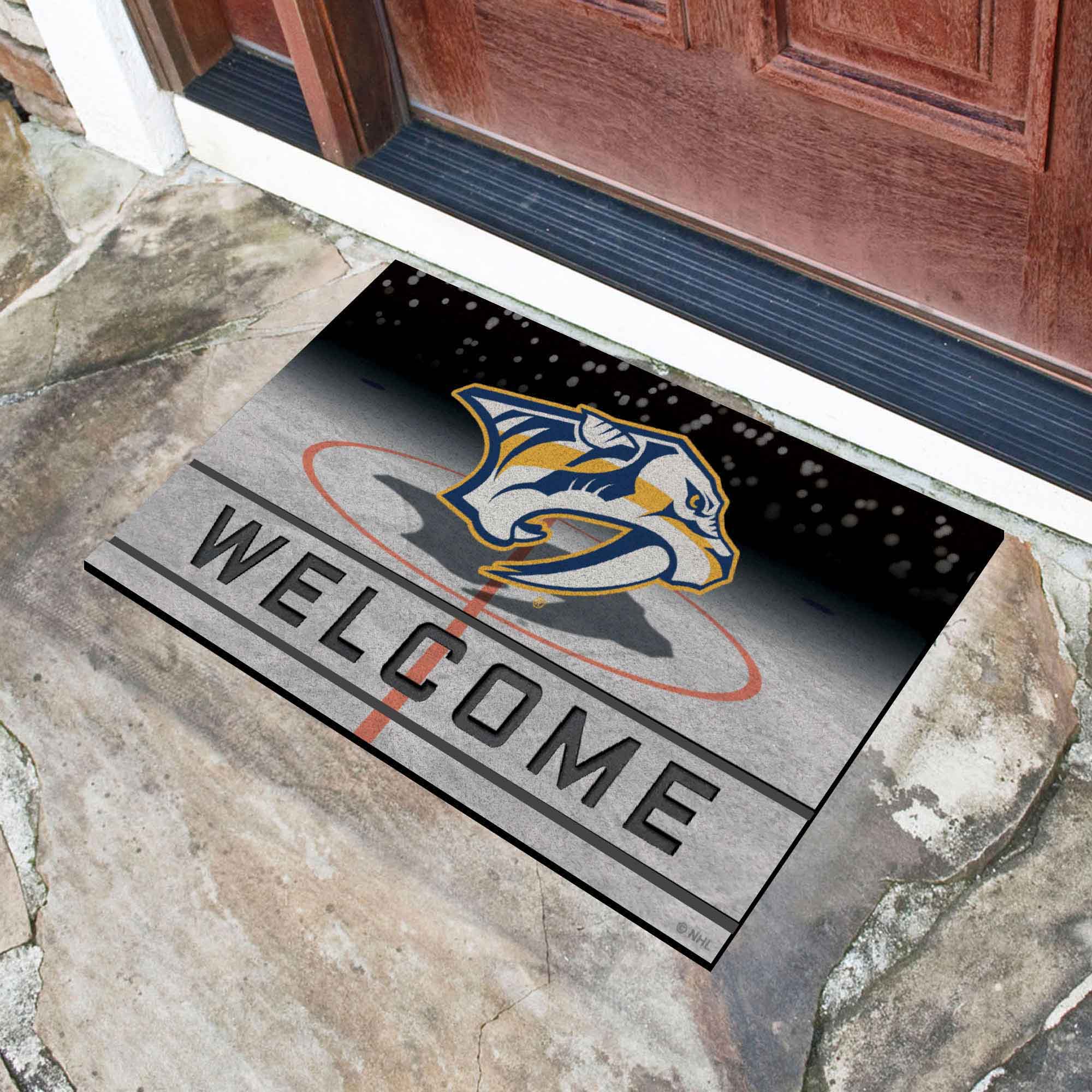 Nashville Predators Rubber Door Mat - 18in. x 30in. - Nashville Predators