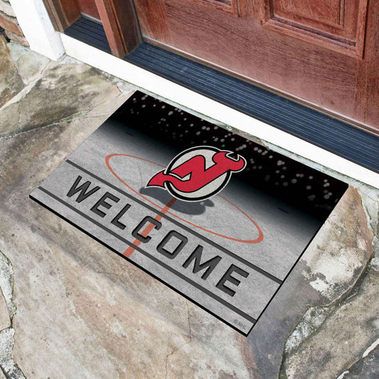 New Jersey Devils Rubber Door Mat - 18in. x 30in.