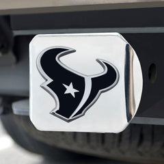 Houston Texans Chrome Metal Hitch Cover with Chrome Metal 3D Emblem - Houston Texans