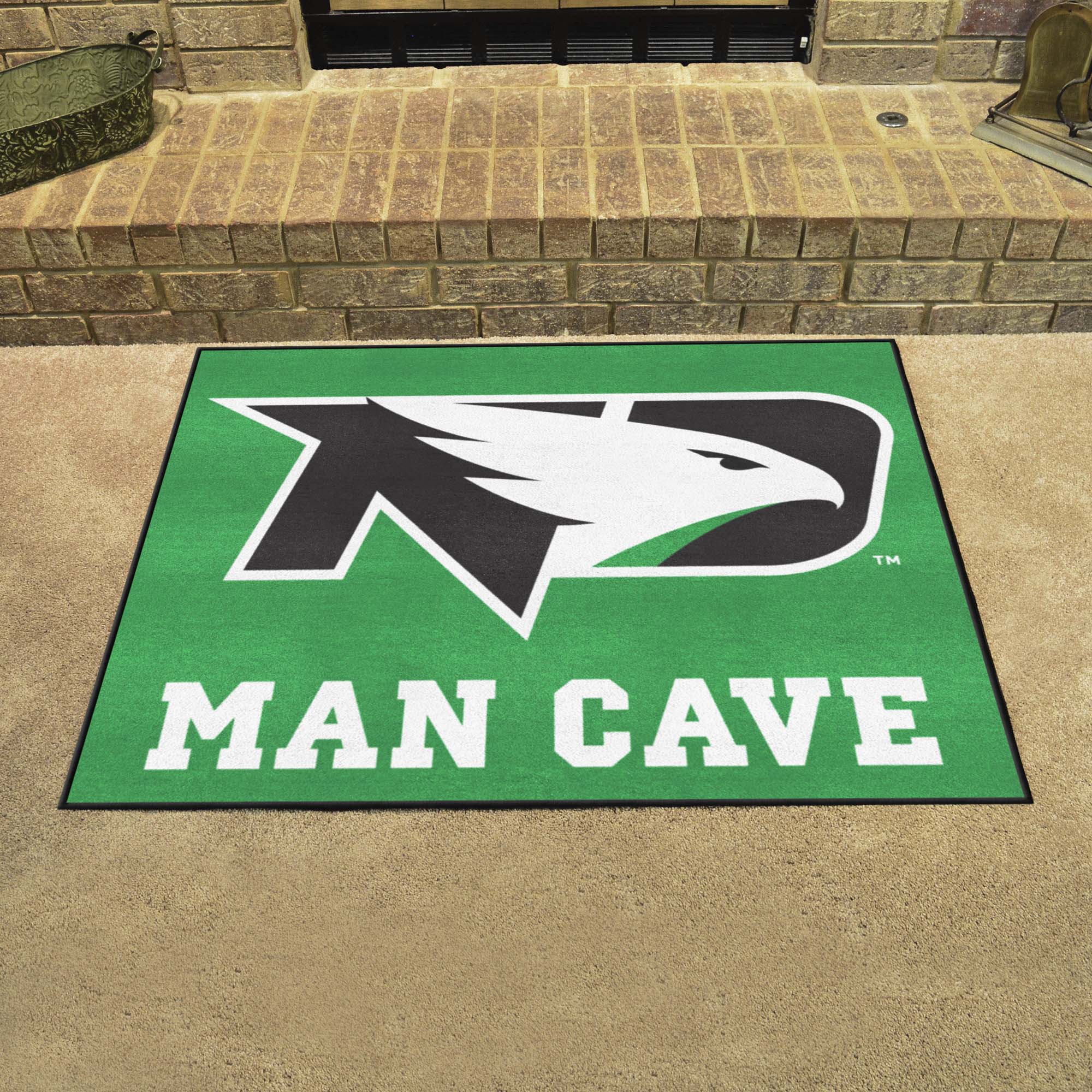 North Dakota Fighting Hawks Man Cave All-Star Rug - 34 in. x 42.5 in.