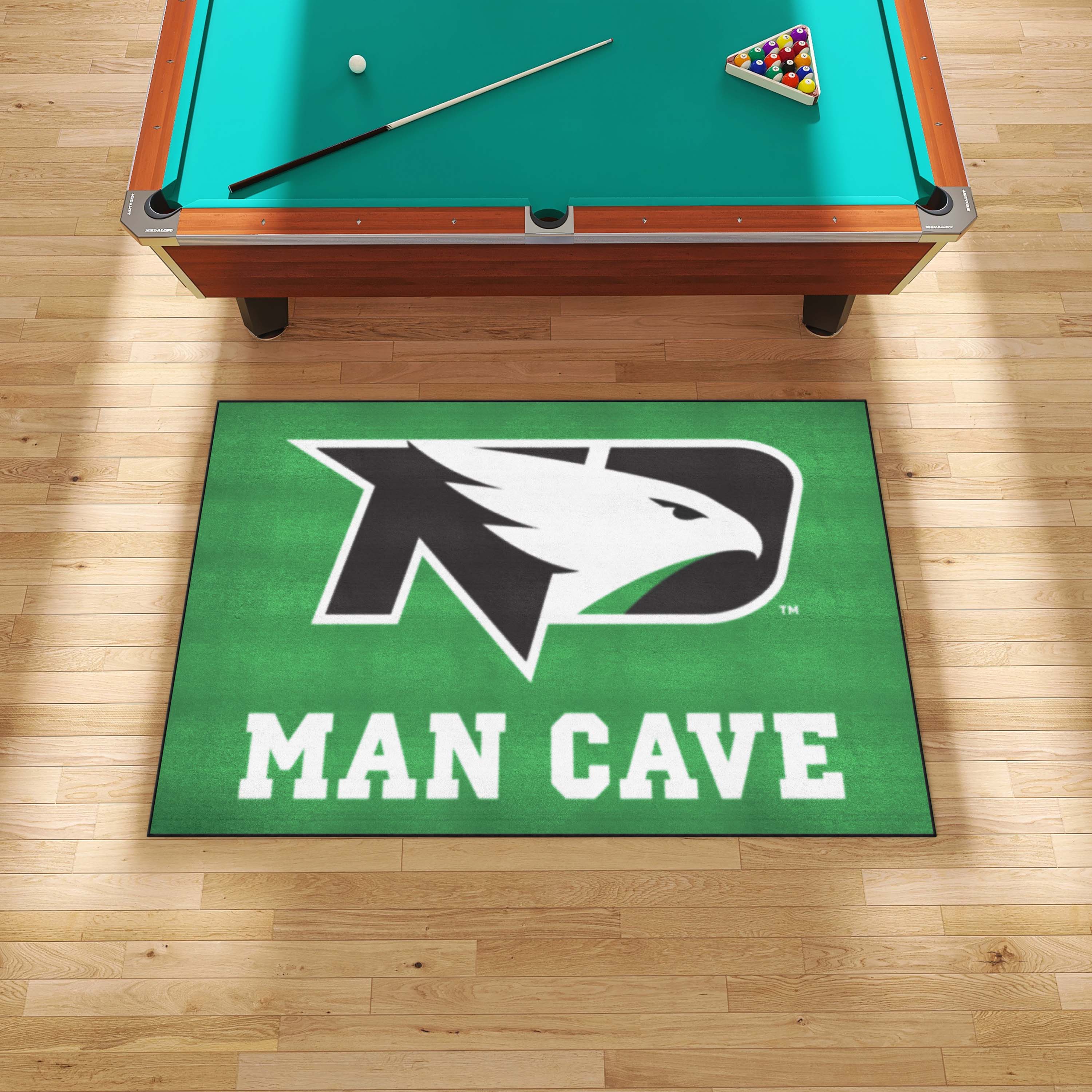 North Dakota Fighting Hawks Man Cave Ulti-Mat Rug - 5ft. x 8ft.