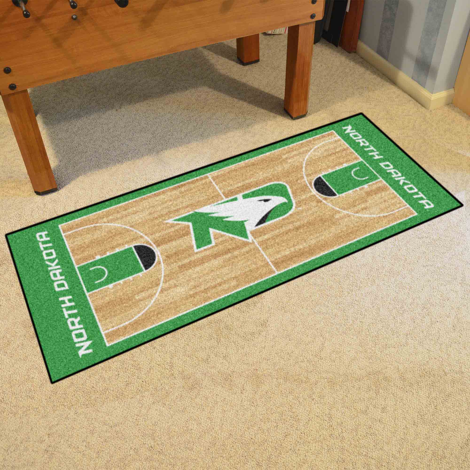 North Dakota Fighting Hawks Court Runner Rug - 30in. x 72in.