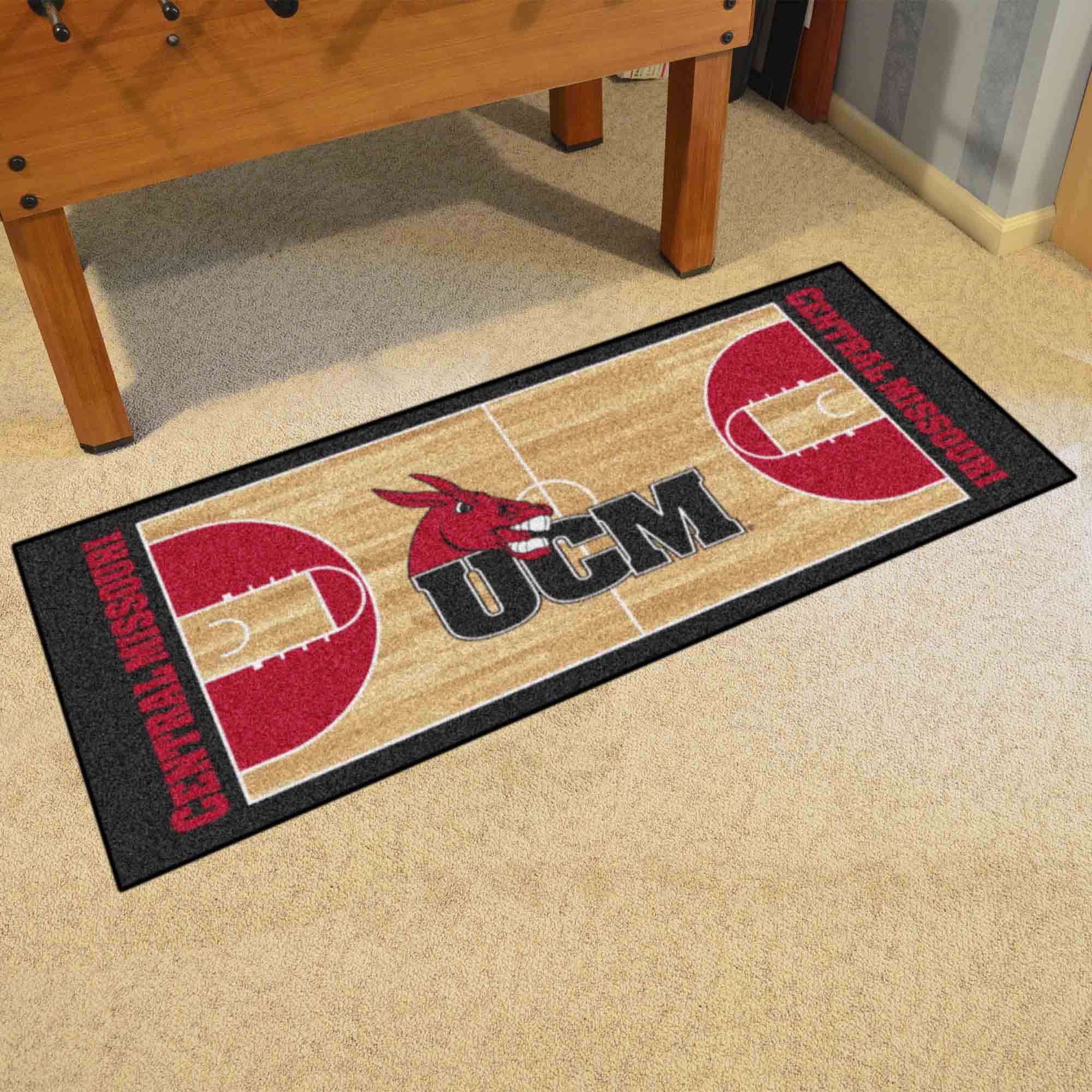 Central Missouri Mules Court Runner Rug - 30in. x 72in. - Central Missouri