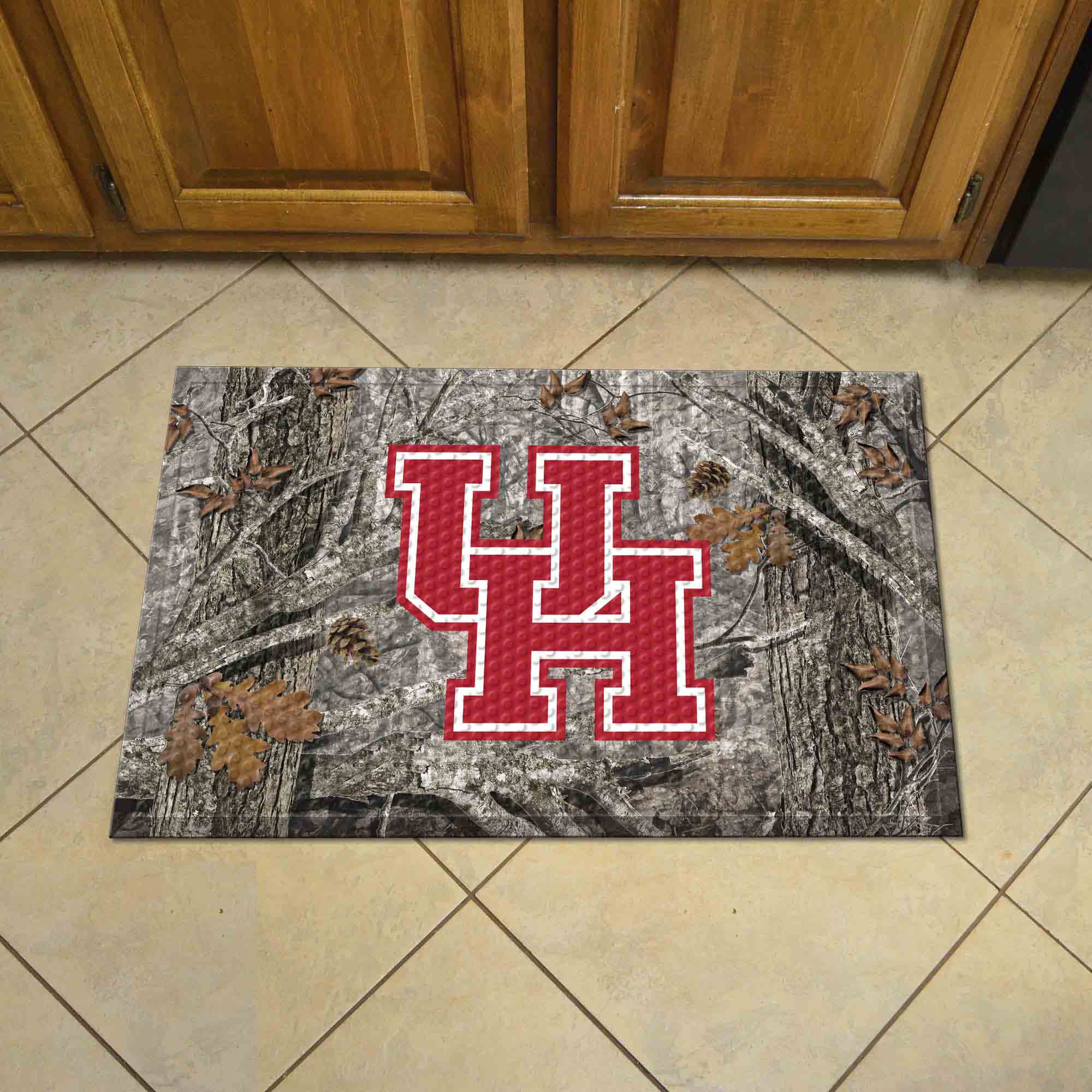 Houston Cougars Rubber Scraper Door Mat Camo