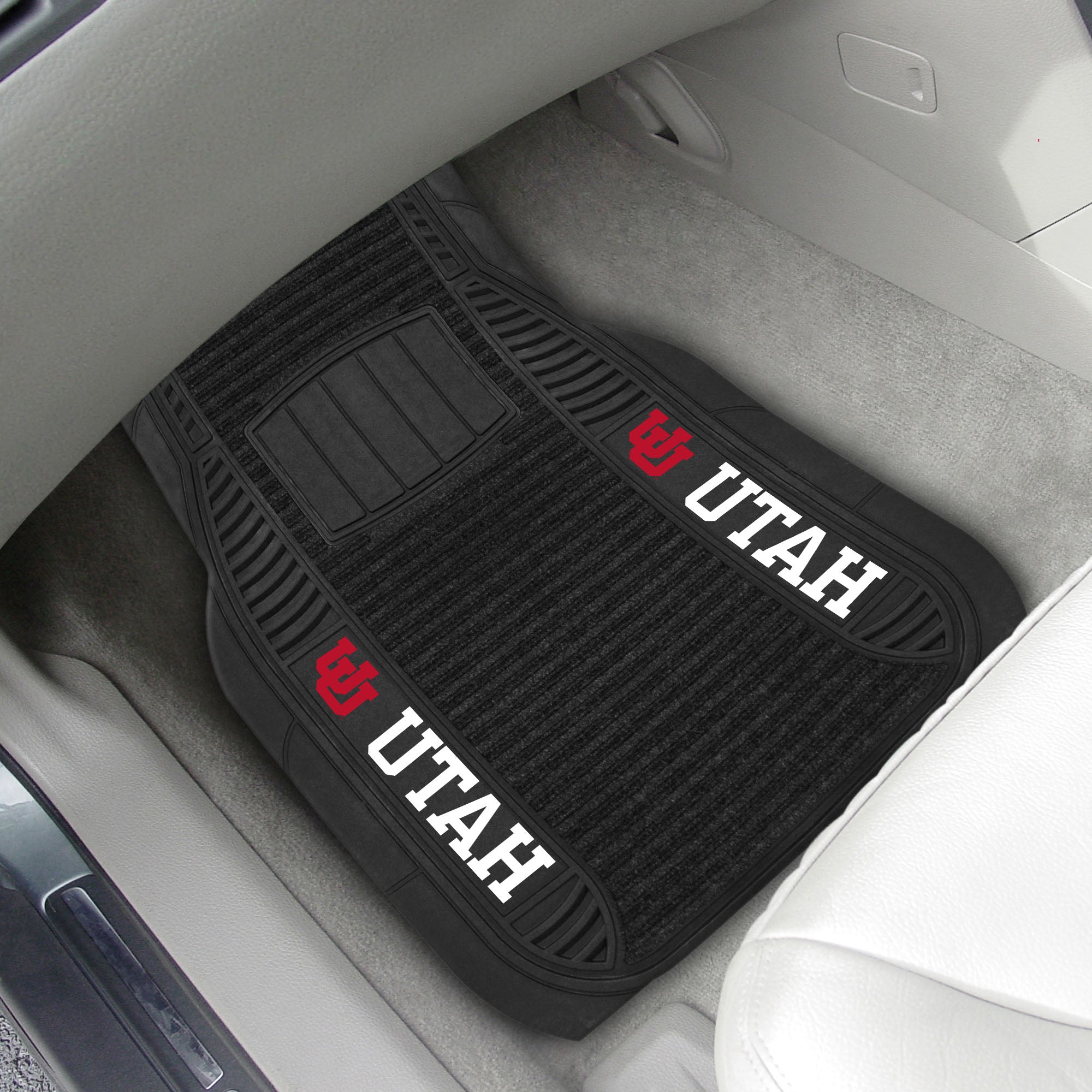 Utah Utes 2 Piece Deluxe Car Mat Set