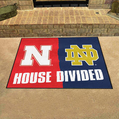 House Divided - Nebraska / Notre Dame House Divided House Divided Rug - 34 in. x 42.5 in. - House Divided - Nebraska / Notre Dame