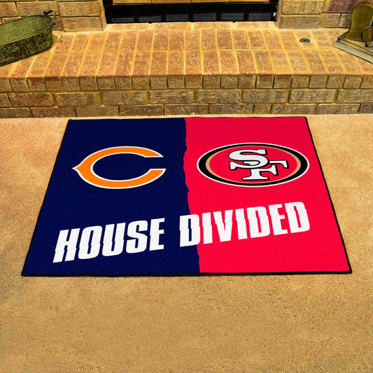 House Divided - Bears / 49ers House Divided Rug - 34 in. x 42.5 in. - House Divided - Bears / 49ers