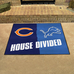 NFL House Divided - Bears / Lions House Divided Rug - 34 in. x 42.5 in. - NFL House Divided - Bears / Lions