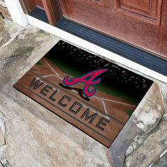 Atlanta Braves Rubber Door Mat - 18in. x 30in. - Atlanta Braves