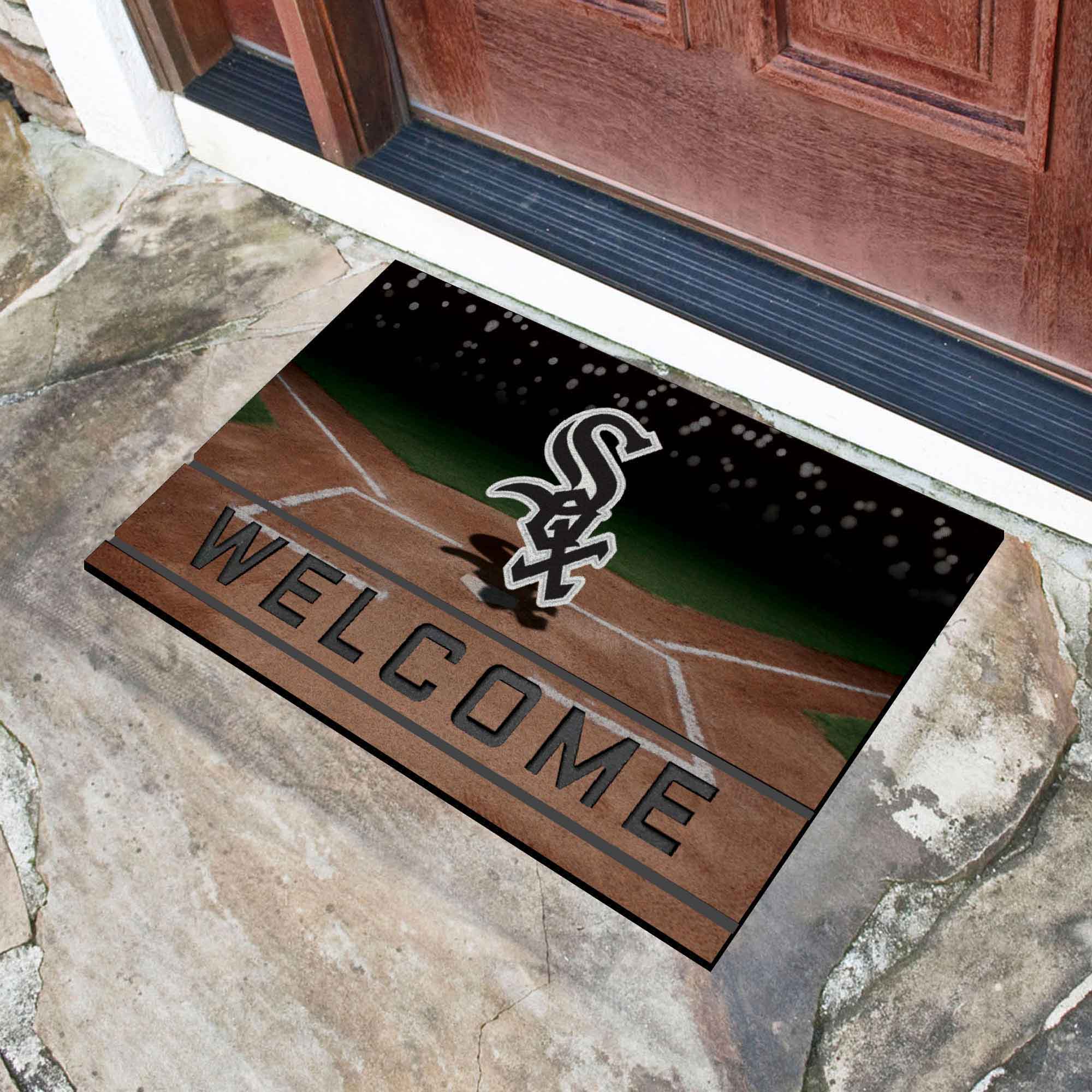 Chicago White Sox Rubber Door Mat - 18in. x 30in. - Chicago White Sox