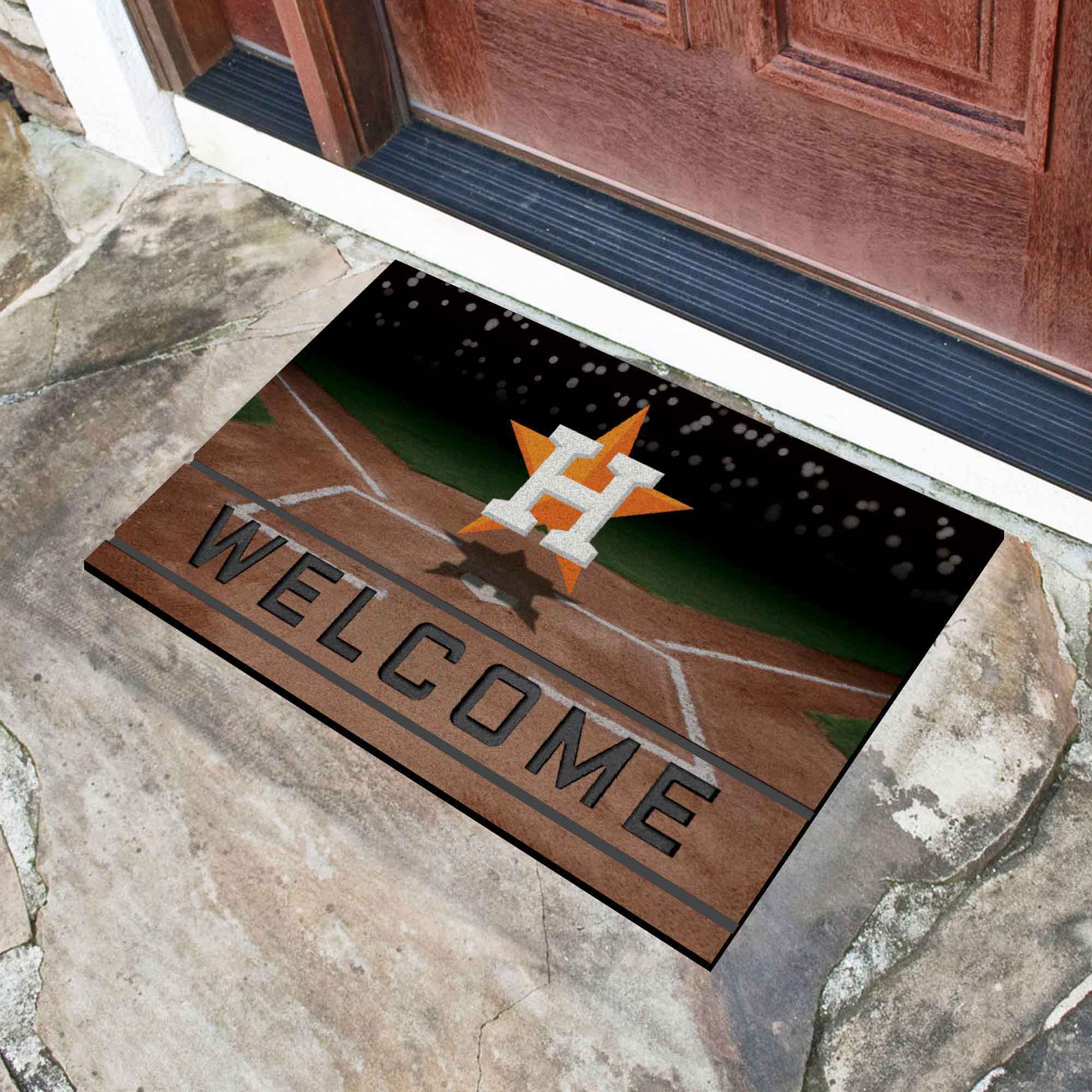 Houston Astros Rubber Door Mat - 18in. x 30in. - Houston Astros