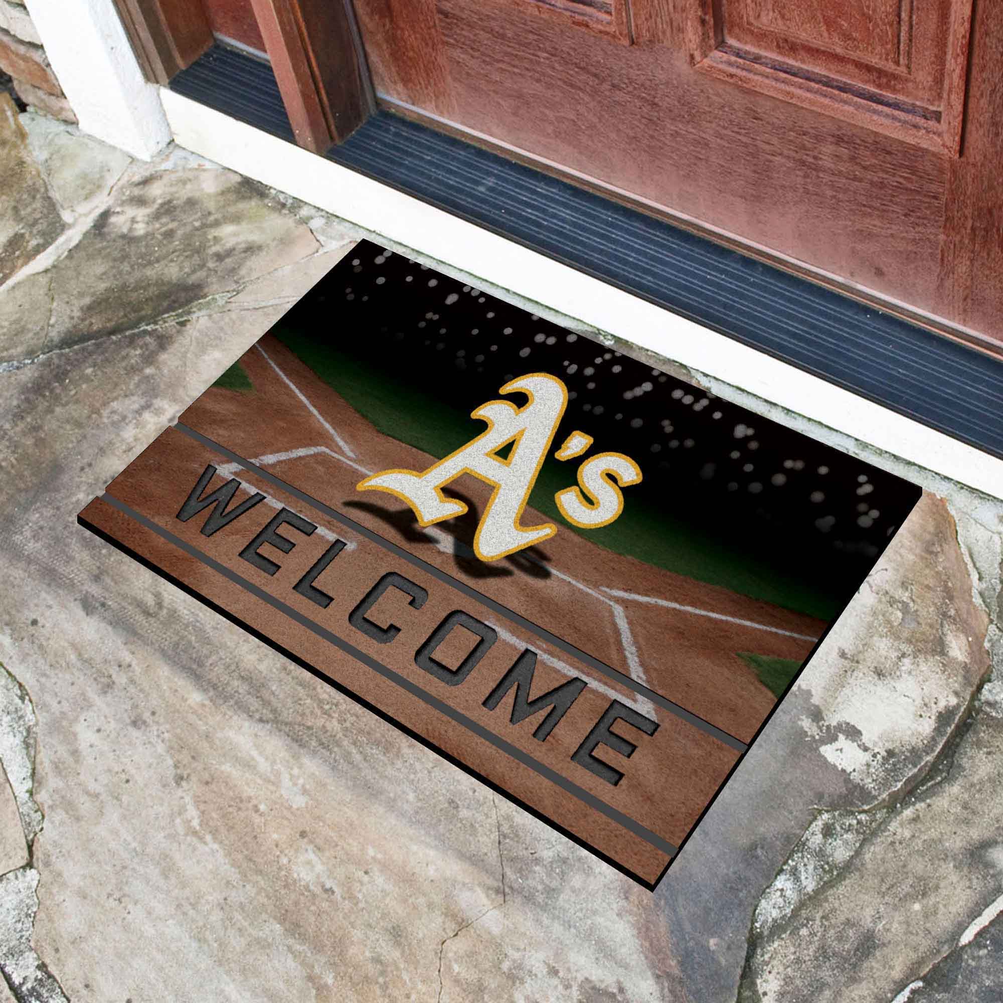 Oakland Athletics Rubber Door Mat - 18in. x 30in. - Oakland Athletics