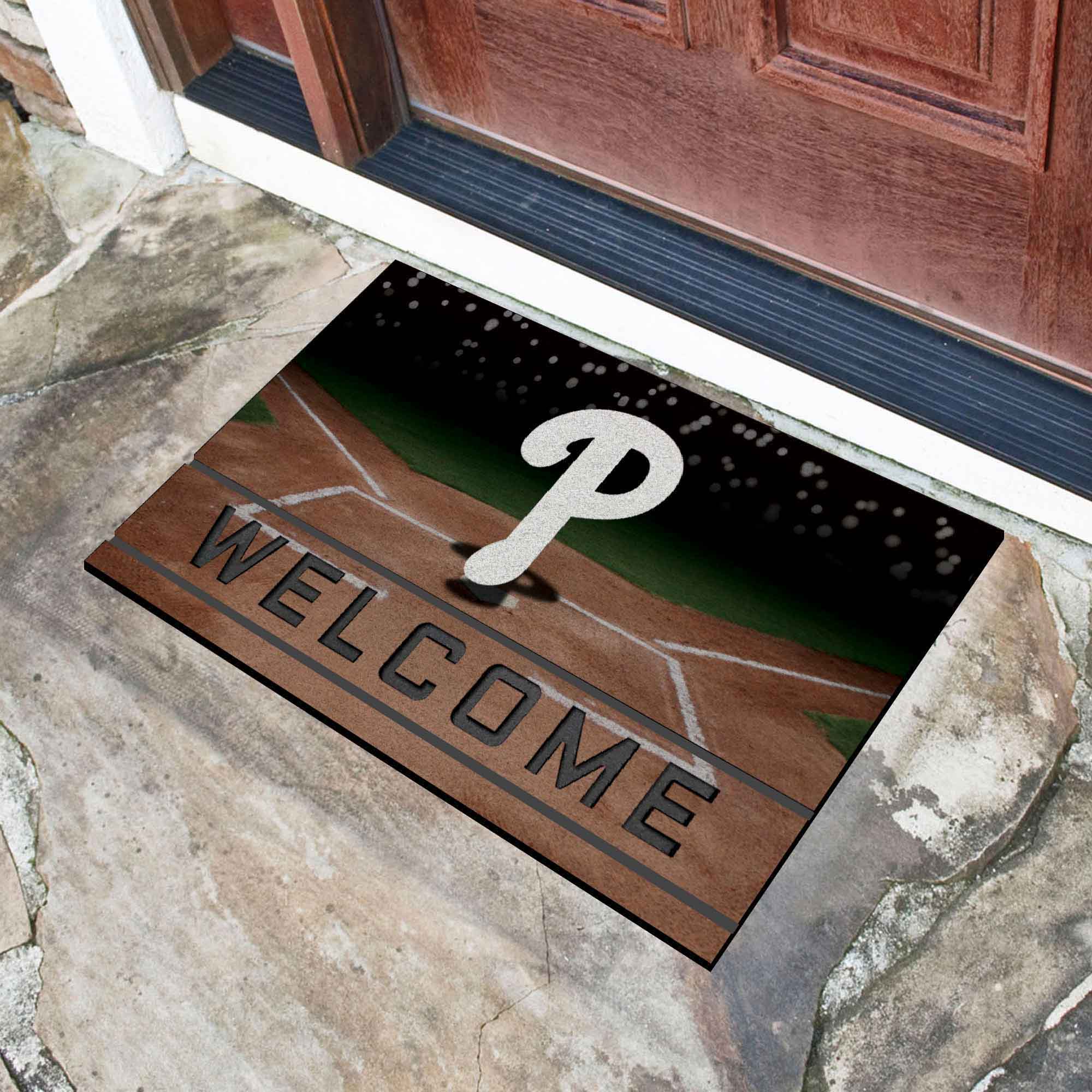 Philadelphia Phillies Rubber Door Mat - 18in. x 30in.