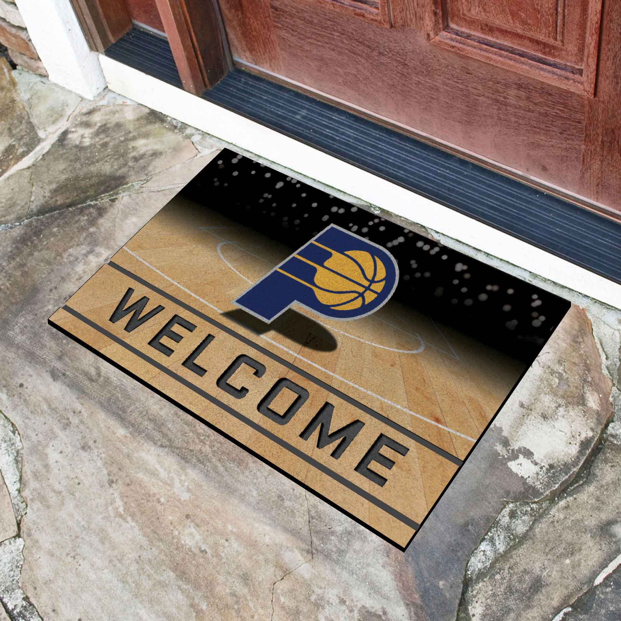 Indiana Pacers Rubber Door Mat - 18in. x 30in.