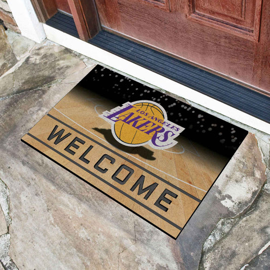 Los Angeles Lakers Rubber Door Mat - 18in. x 30in.