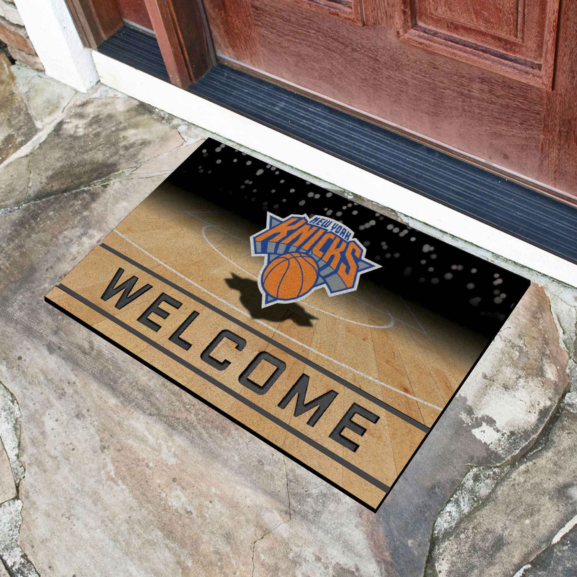 New York Knicks Crumb Rubber Door Mat - 18in. x 30in. - New York Knicks