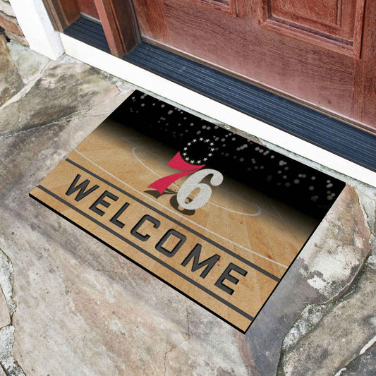 Philadelphia 76ers Rubber Door Mat - 18in. x 30in.