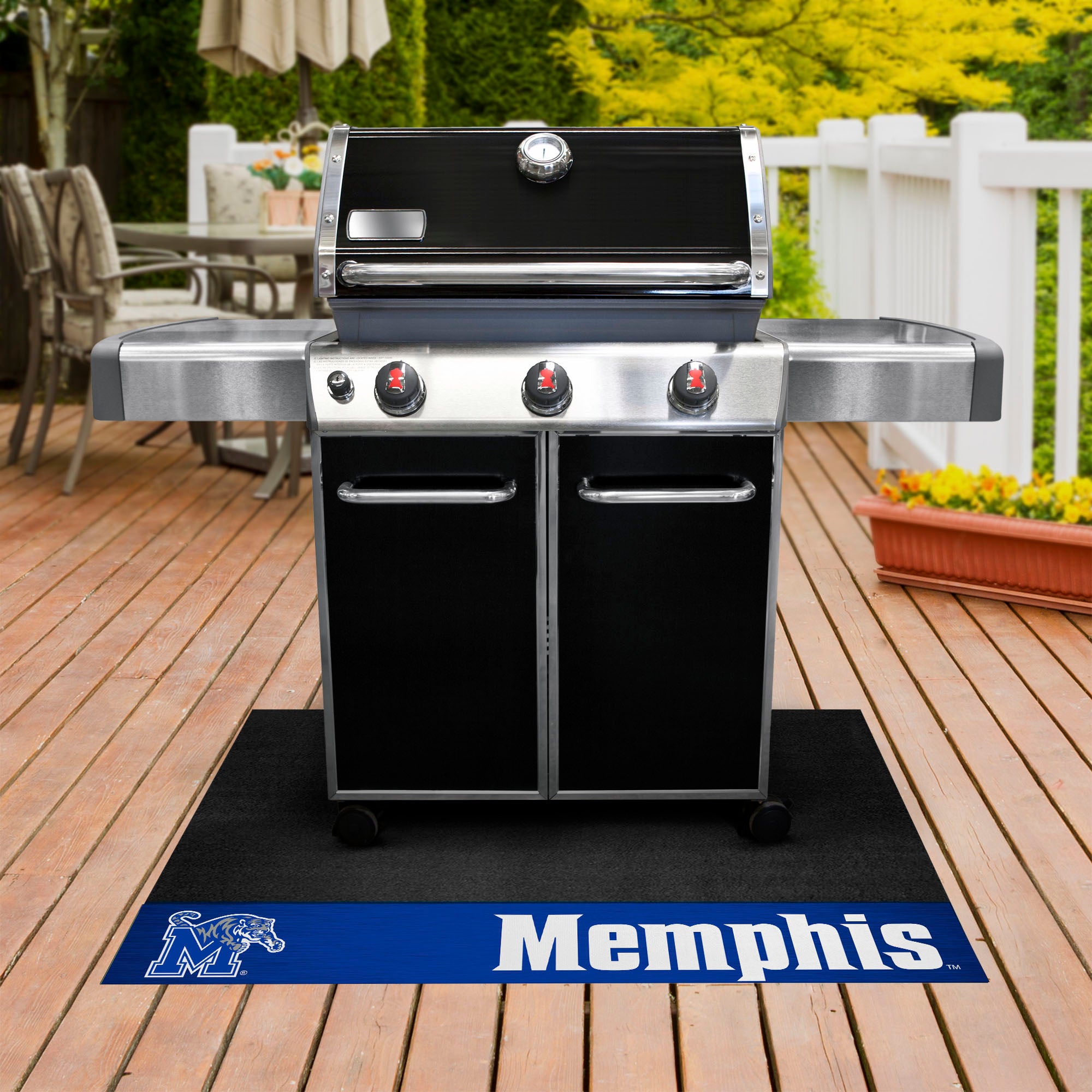 Memphis Tigers Vinyl Grill Mat - 26in. x 42in.