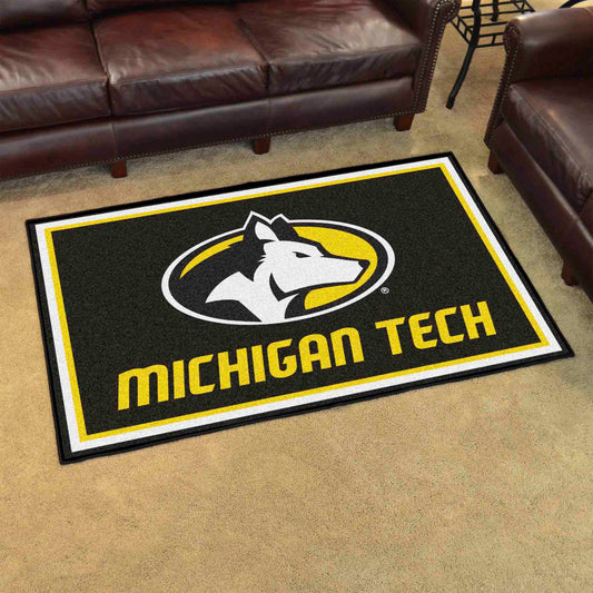 Michigan Tech Huskies 4ft. x 6ft. Plush Area Rug