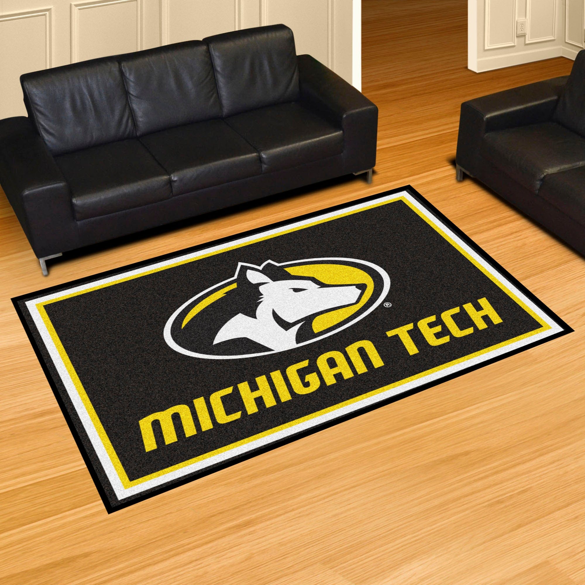 Michigan Tech Huskies 5ft. x 8 ft. Plush Area Rug - Michigan Tech