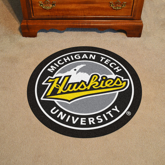 Michigan Tech Huskies Roundel Rug - 27in. Diameter