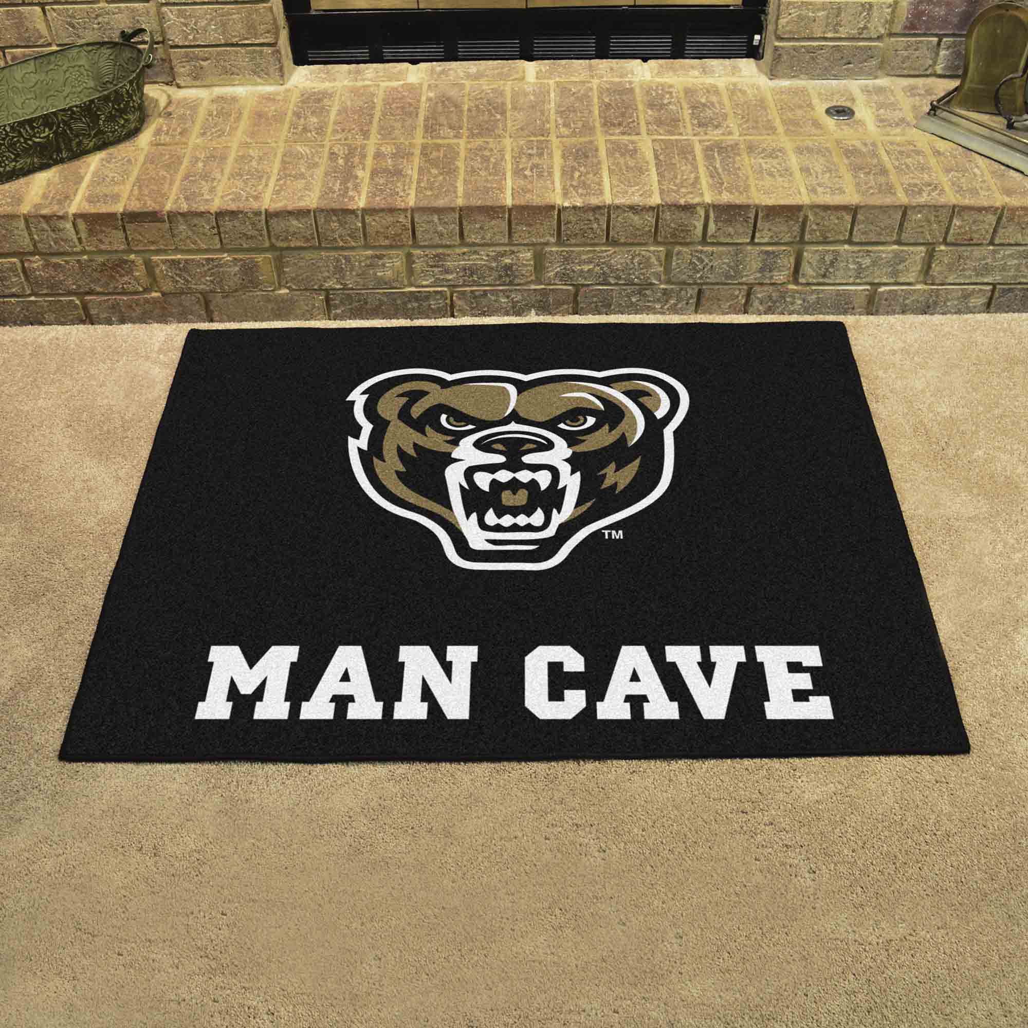 Oakland Golden Grizzlies Man Cave All-Star Rug - 34 in. x 42.5 in.