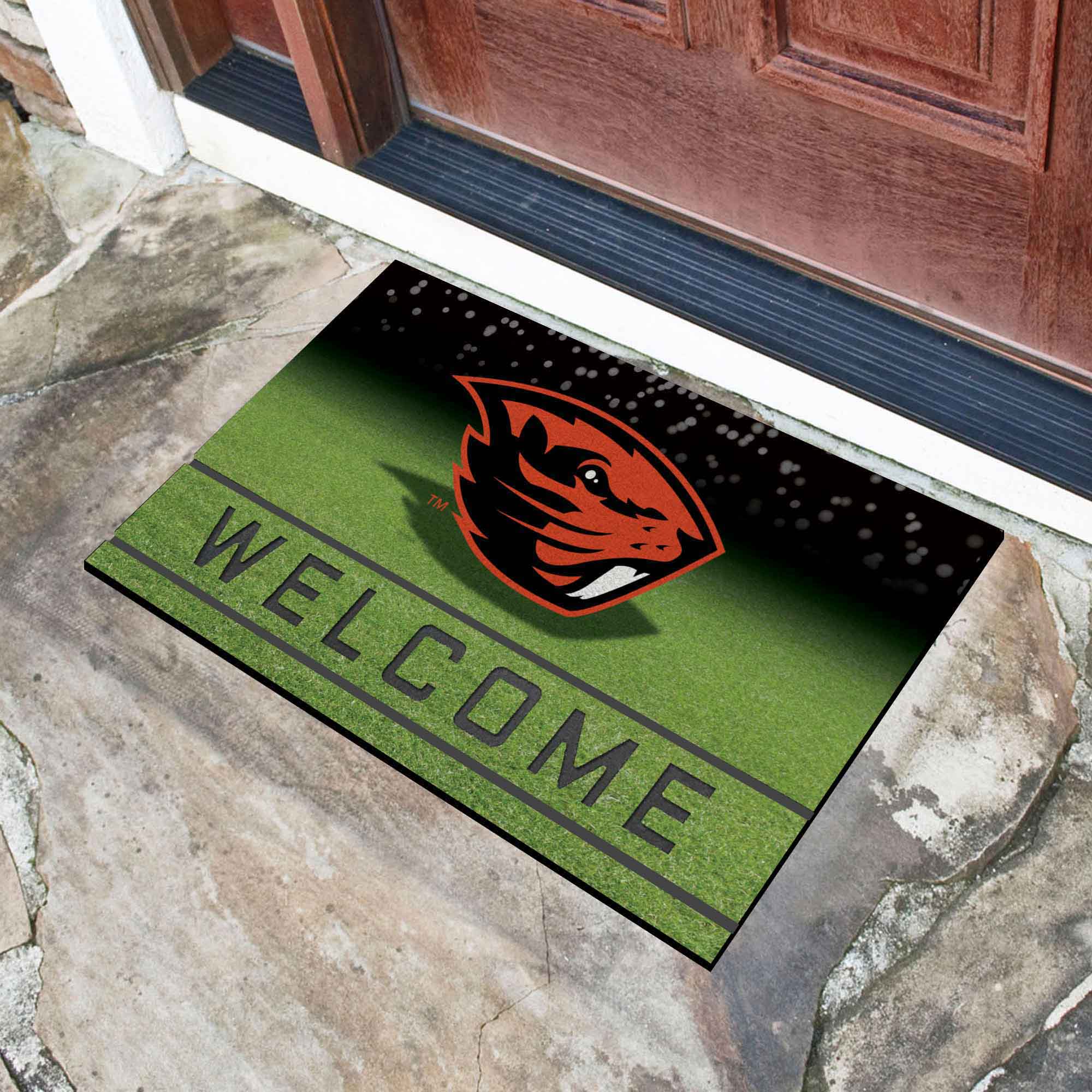 Oregon State Beavers Rubber Door Mat - 18in. x 30in.