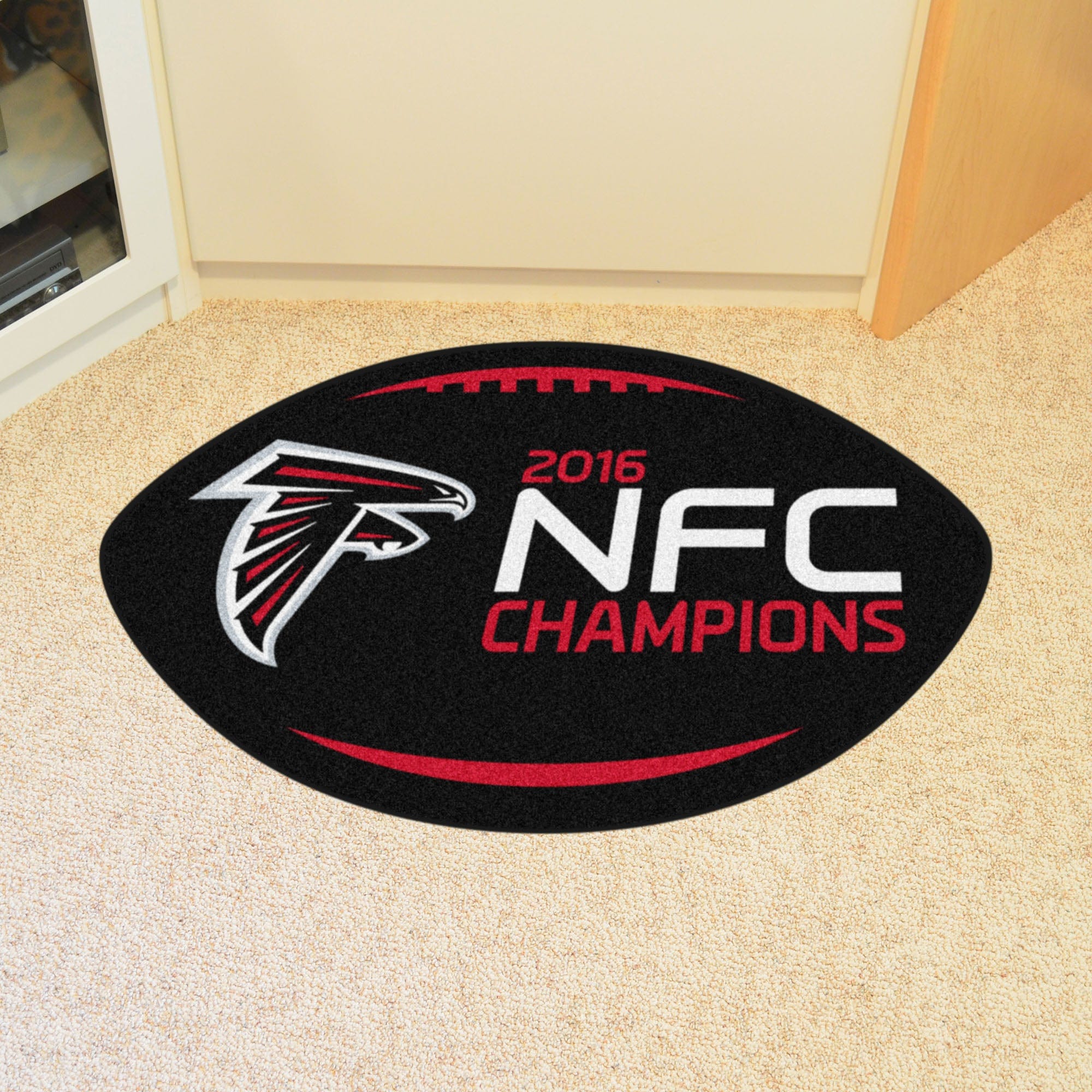 Atlanta Falcons 2016 NFC Champions Football Rug - 20.5in. x 32.5in. - Atlanta Falcons