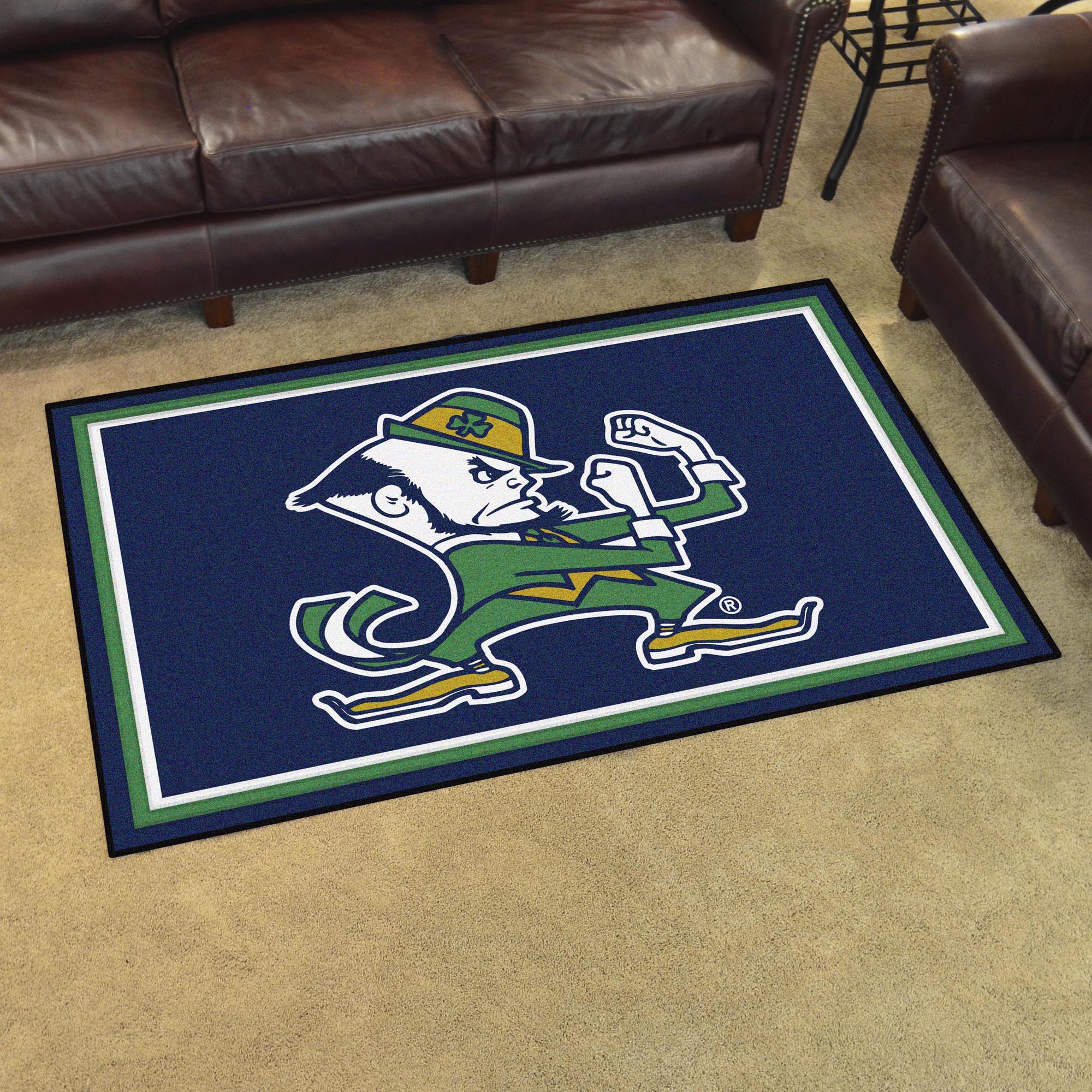 Notre Dame Fighting Irish 4ft. x 6ft. Plush Area Rug, Leprechaun