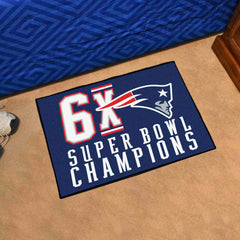 New England Patriots "6X Super Bowl Champions" Starter Mat - 19in. X 30in. - New England Patriots