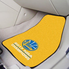 Golden State Warriors 2017 NBA Champions Front Carpet Car Mat Set - 2 Pieces