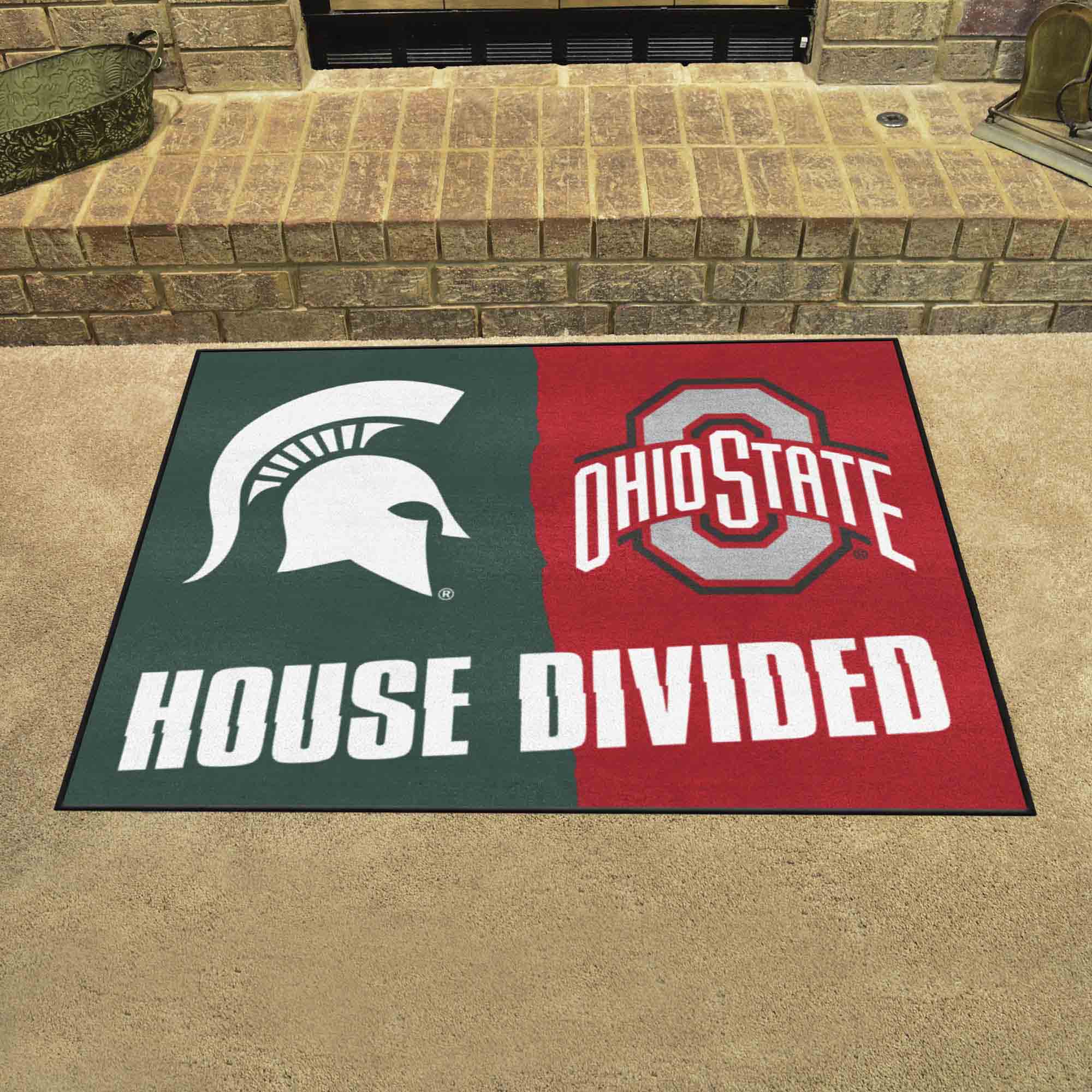 House Divided - Michigan State / Ohio State House Divided House Divided Rug - 34 in. x 42.5 in. - House Divided - Michigan State / Ohio State