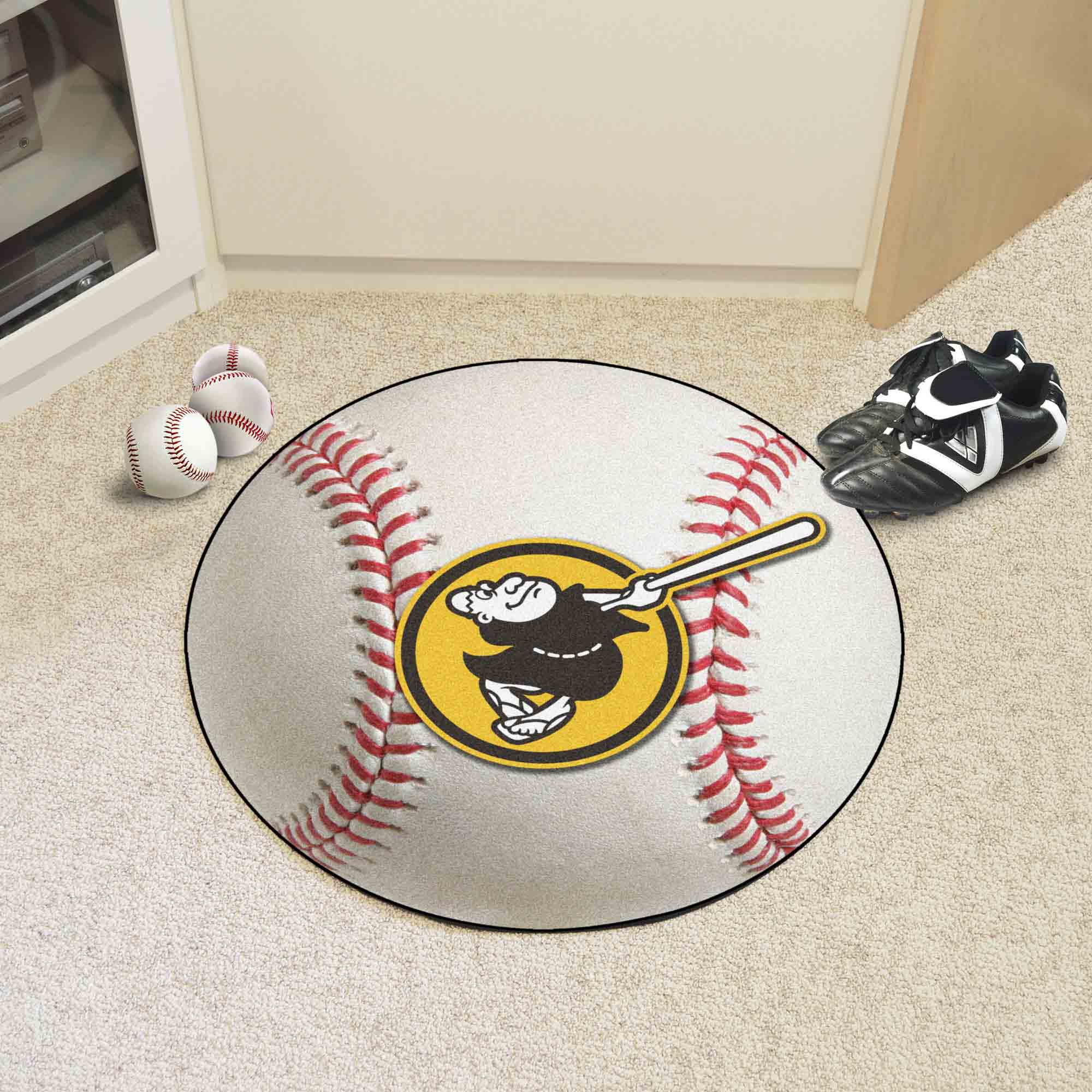 San Diego Padres Baseball Rug - 27in. Diameter