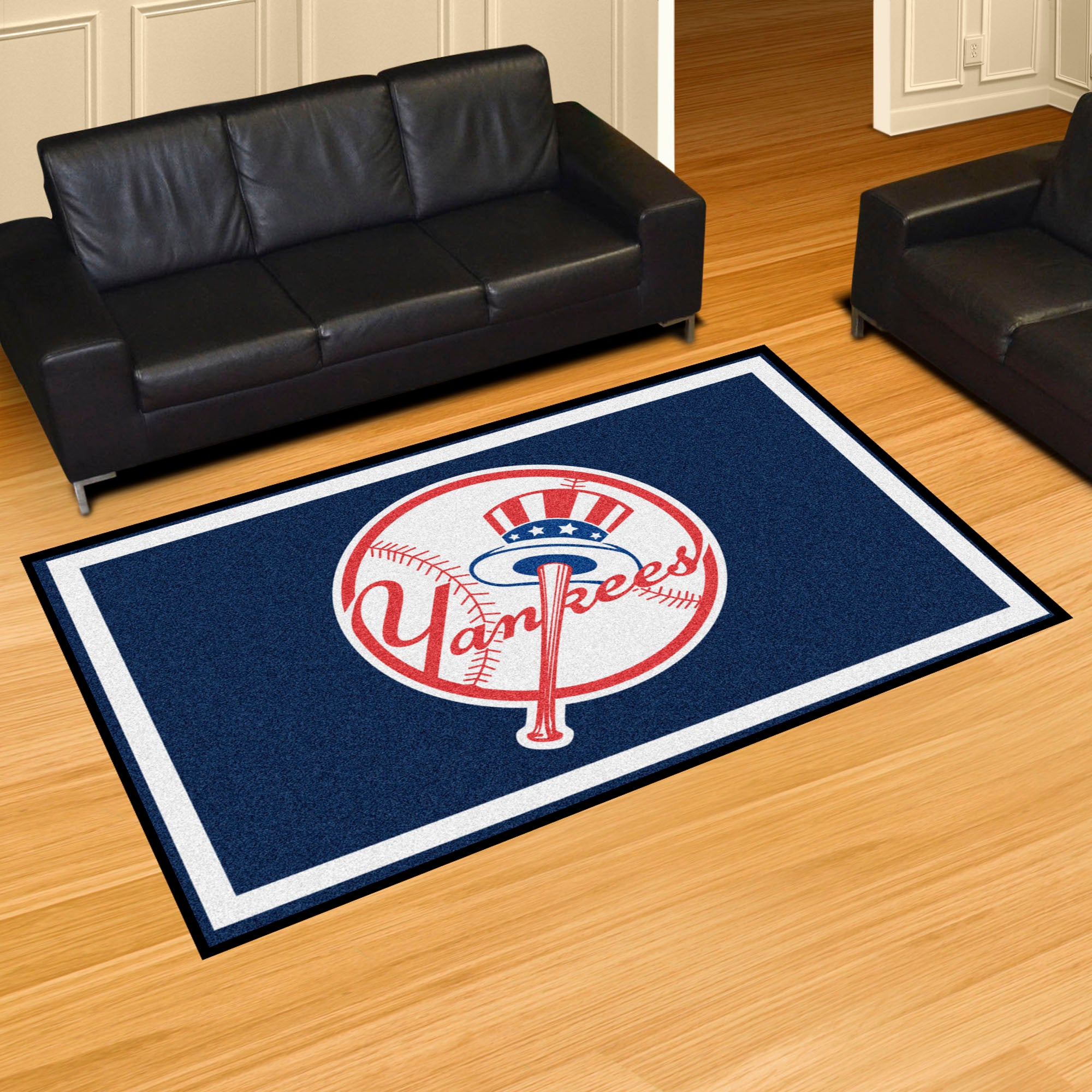 New York Yankees 5ft. x 8 ft. Plush Area Rug - New York Yankees