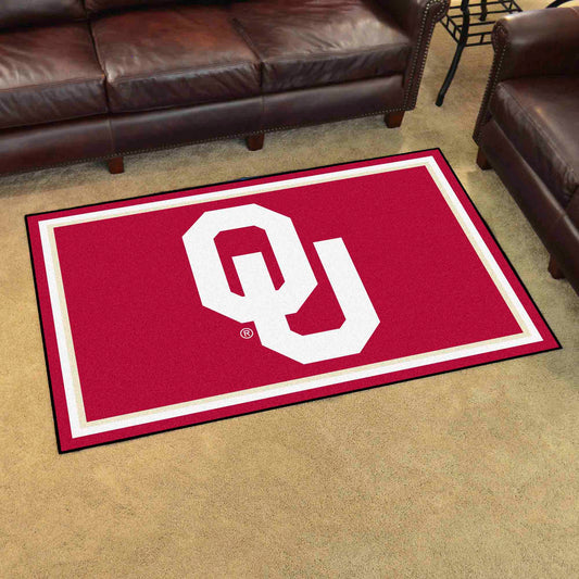 Oklahoma Sooners 4ft. x 6ft. Plush Area Rug - Oklahoma