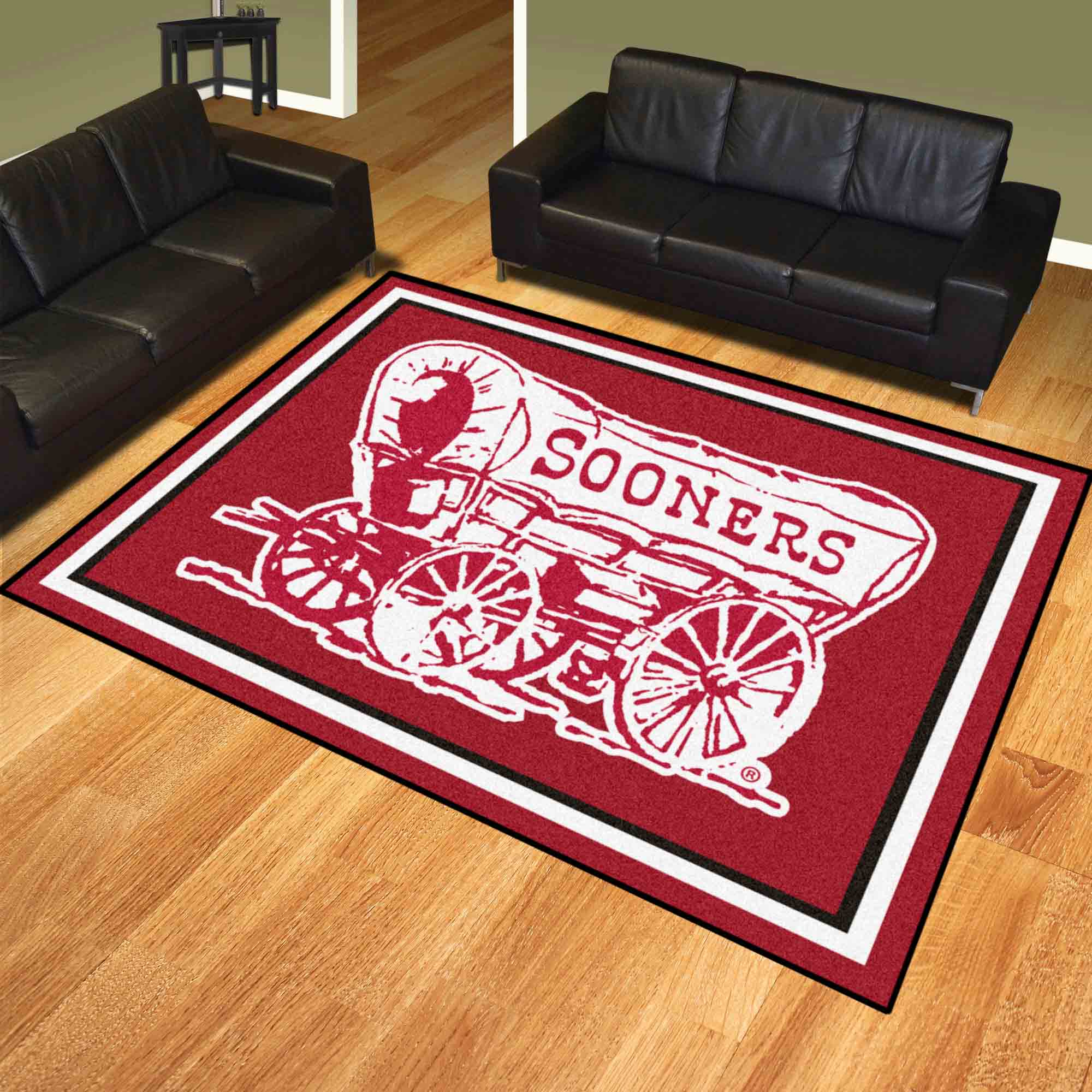 Oklahoma Sooners 8ft. x 10 ft. Plush Area Rug