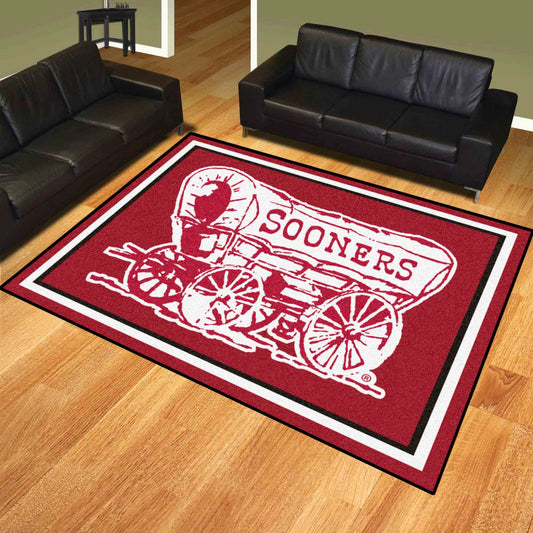 Oklahoma Sooners 8ft. x 10 ft. Plush Area Rug - Oklahoma