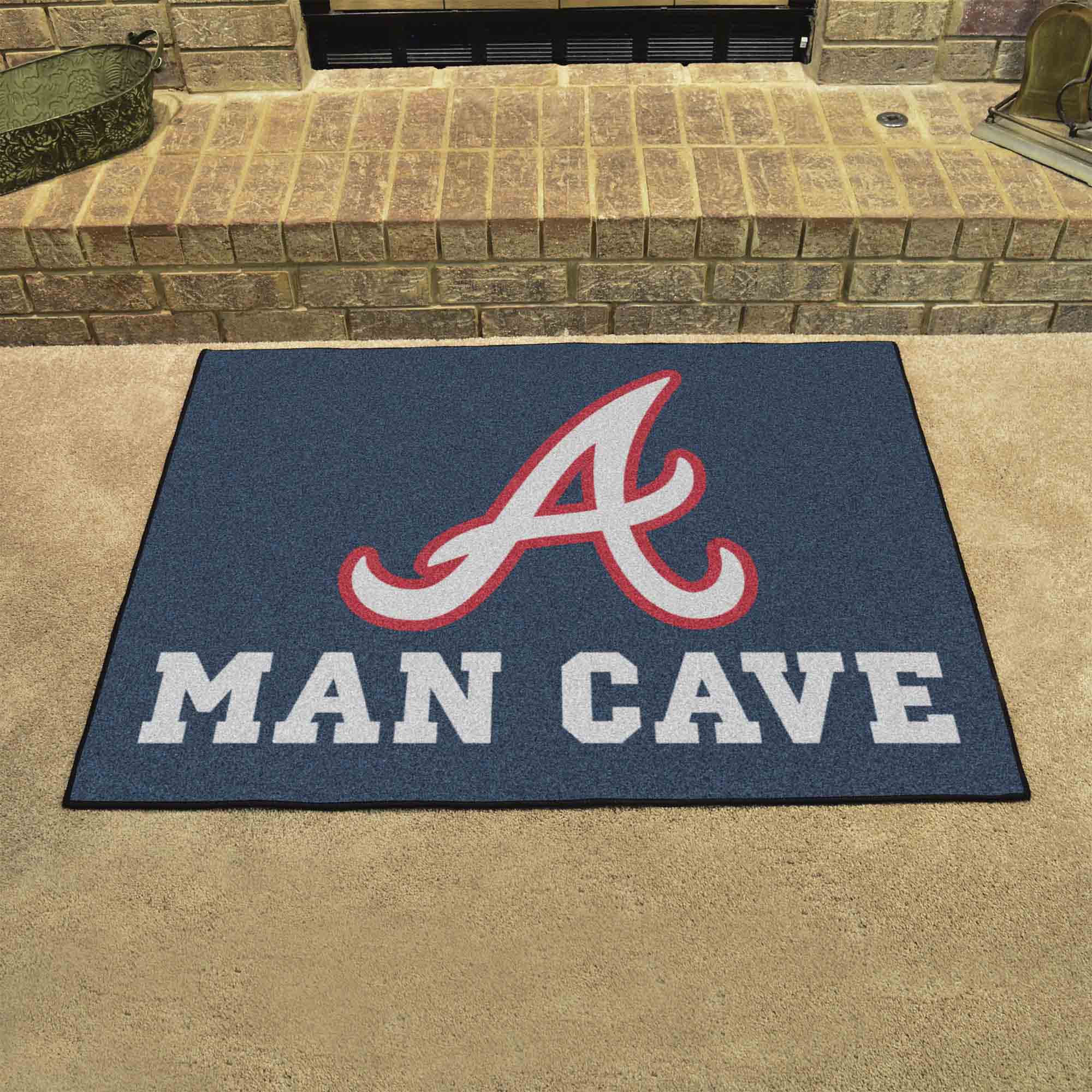 Atlanta Braves Man Cave All-Star Rug - 34 in. x 42.5 in. - Atlanta Braves