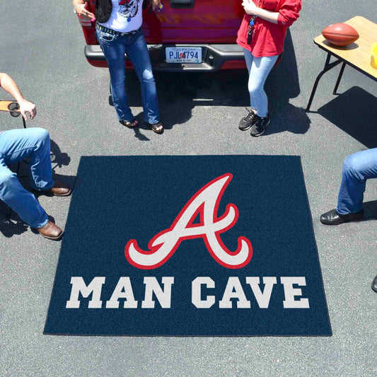 Atlanta Braves Man Cave Tailgater Rug - 5ft. x 6ft. - Atlanta Braves