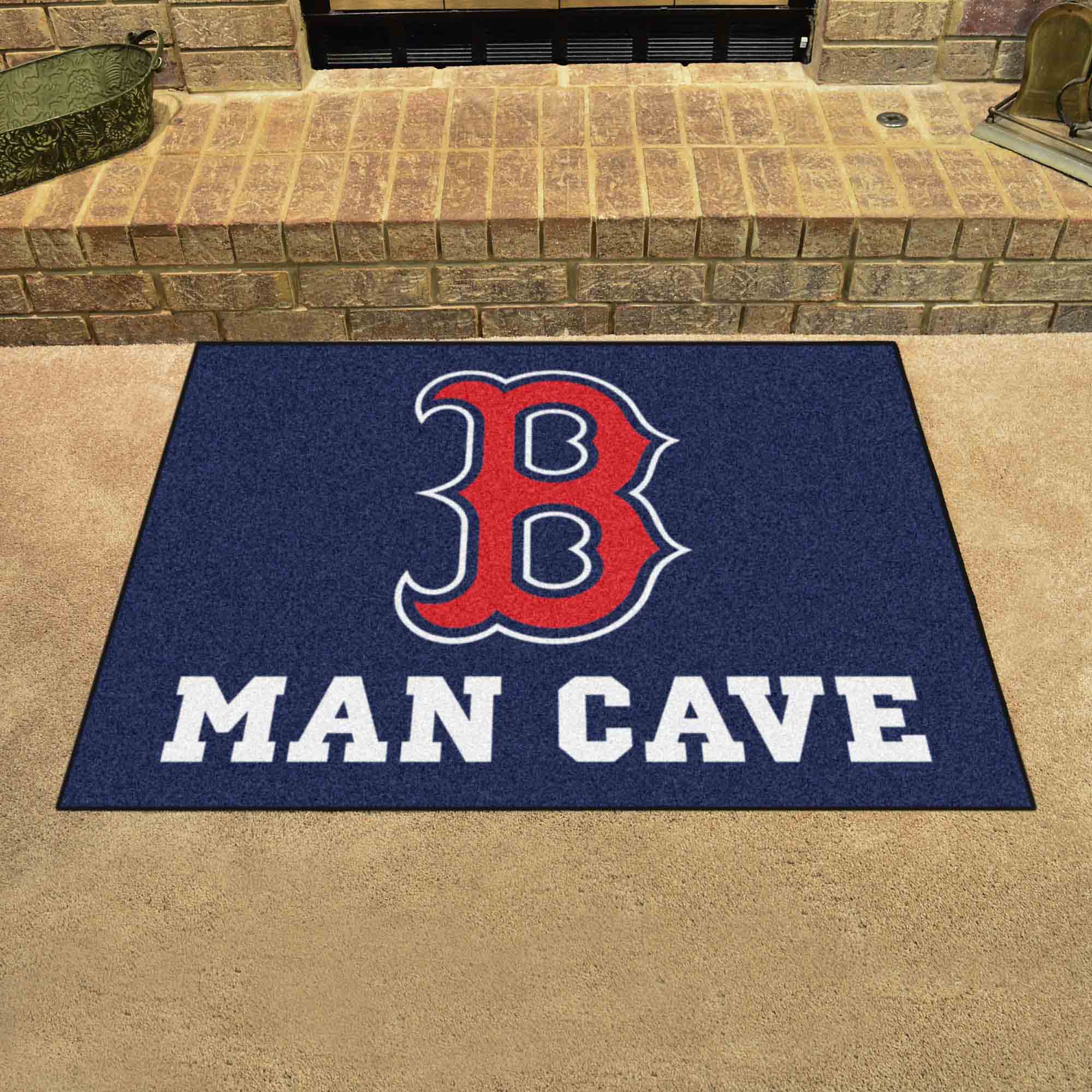 Boston Red Sox Man Cave All-Star Rug - 34 in. x 42.5 in. - Boston Red Sox