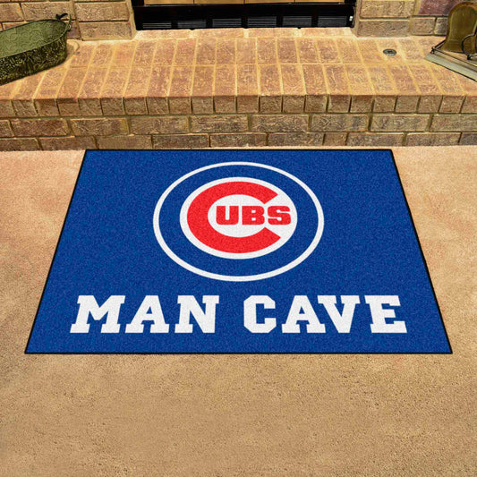 Chicago Cubs Man Cave All-Star Rug - 34 in. x 42.5 in. - Chicago Cubs