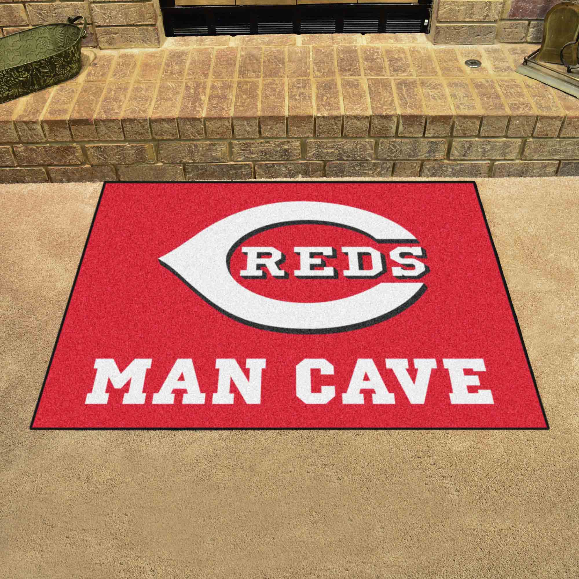 Cincinnati Reds Man Cave All-Star Rug - 34 in. x 42.5 in. - Cincinnati Reds