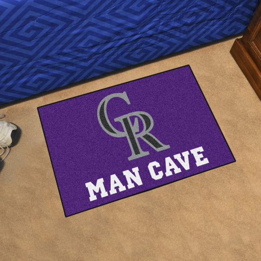 Colorado Rockies Man Cave Starter Mat Accent Rug - 19in. x 30in. - Colorado Rockies