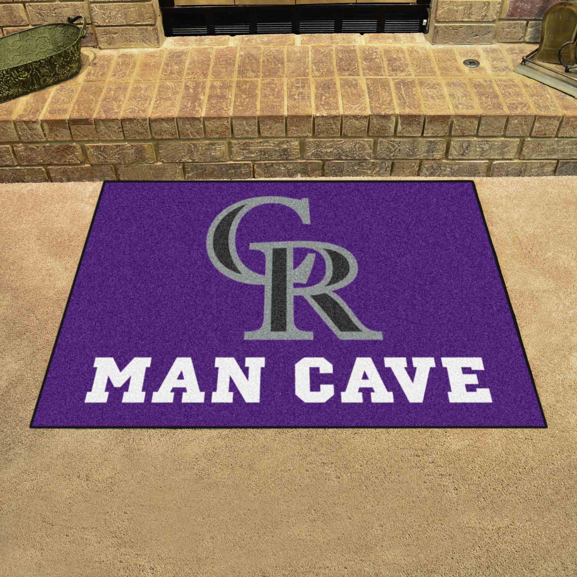 Colorado Rockies Man Cave All-Star Rug - 34 in. x 42.5 in. - Colorado Rockies