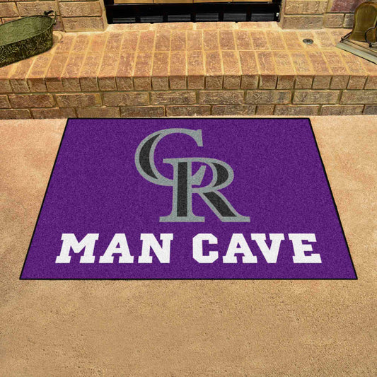 Colorado Rockies Man Cave All-Star Rug - 34 in. x 42.5 in. - Colorado Rockies